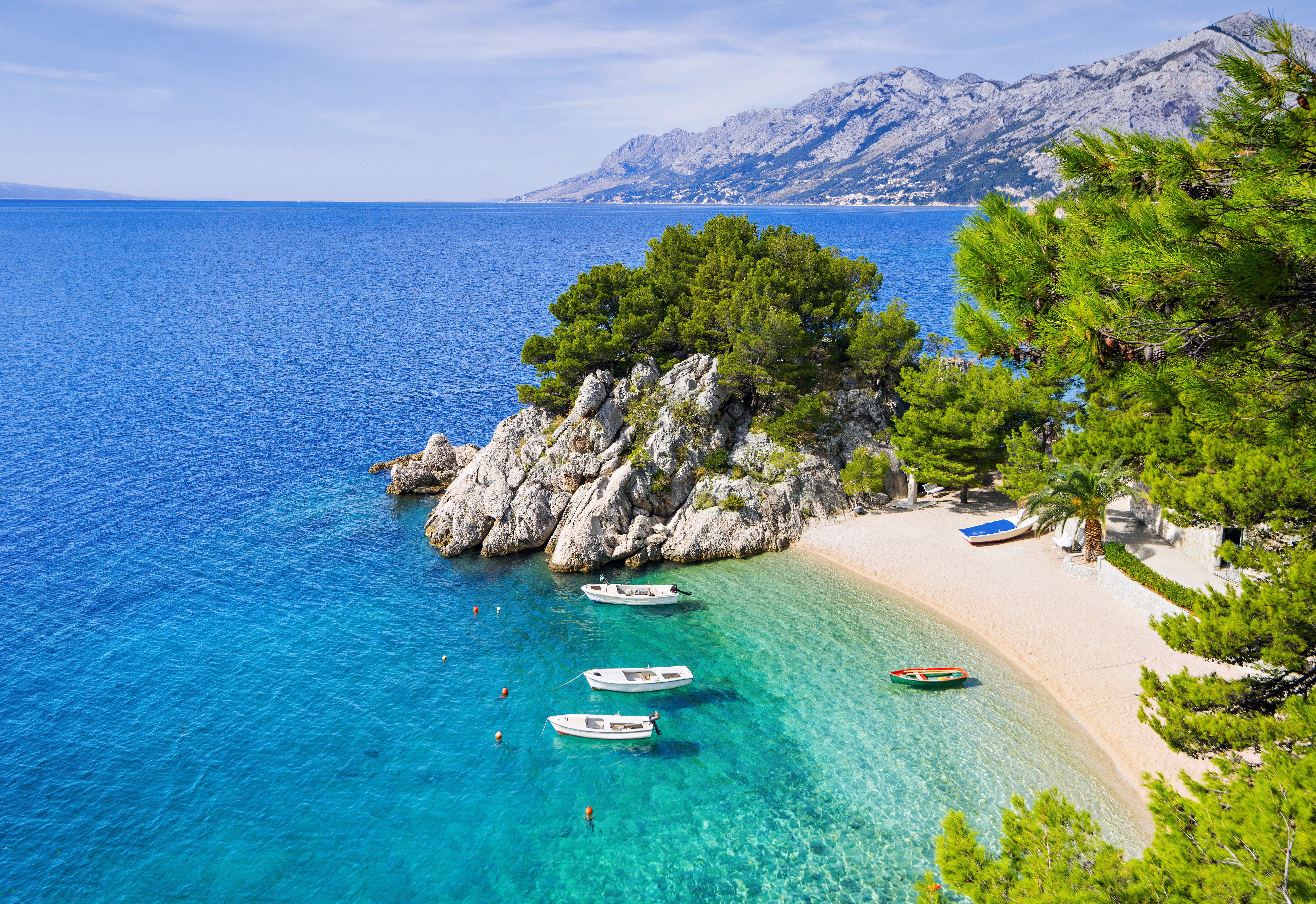 Scenic beach in Makarska Riviera