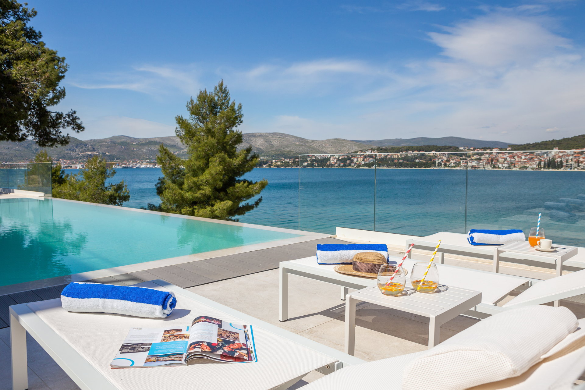 Modern villa with an infinity pool and stunning sea views in Trogir, Croatia
